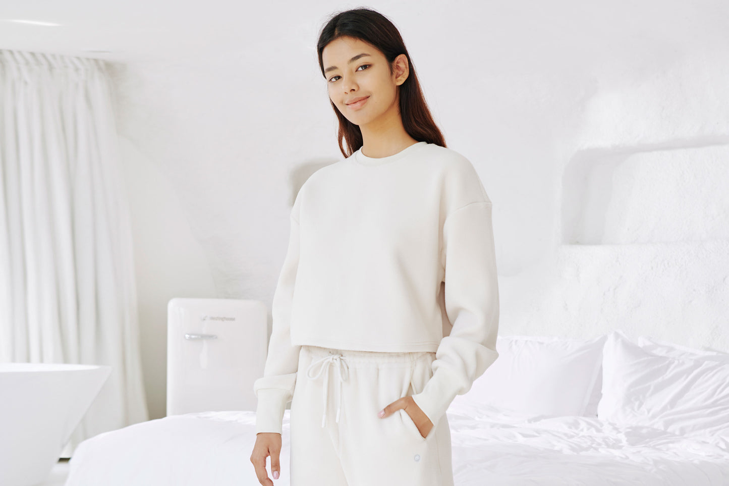 Basics Women's Fleece Sweater - Beige