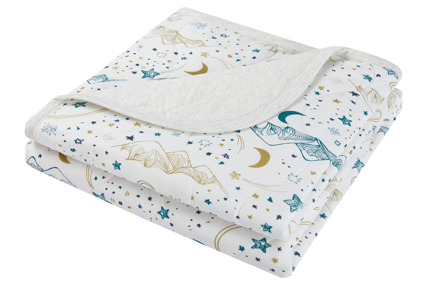 Small Quilted Winter Blanket 3.2 TOG (Bamboo Jersey) - Stars White