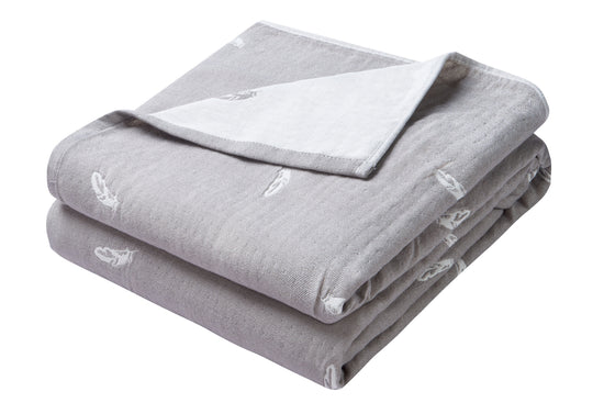 Throw Blanket (Bamboo, Large) - Feather Grey