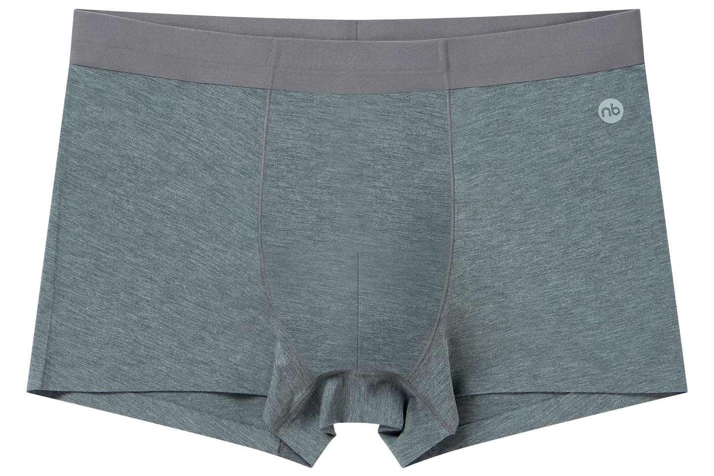 Men's Basics Boxer Briefs (Bamboo Spandex, 2 Pack) - Charcoal And Grey Dusk