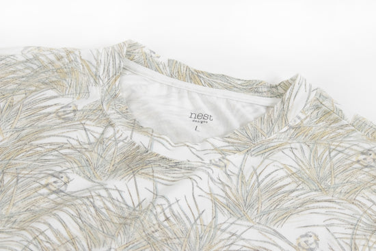 Men's Bamboo Jersey Short Sleeve PJ Set - Seagulls & Seagrass - Nest Designs