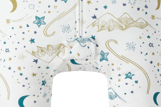 Long Sleeve Footed Sleep Bag 1.0 TOG (Organic Cotton) - Stars White