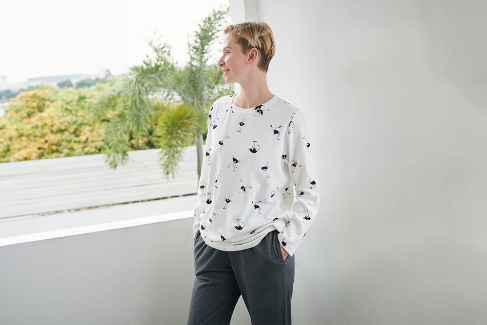 
            
                Load image into Gallery viewer, Women&amp;#39;s Long Sleeve PJ Set (Cotton) - Let&amp;#39;s Roll!
            
        