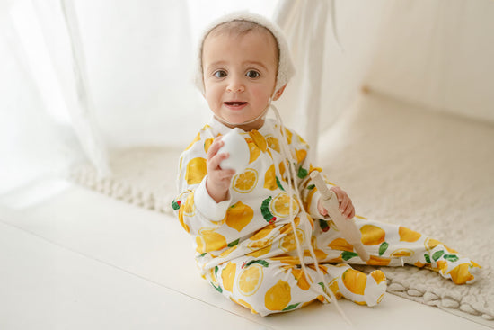 One-Piece Zip Footed Sleeper (Bamboo Jersey) - Eric Carle Lemon Squeezy