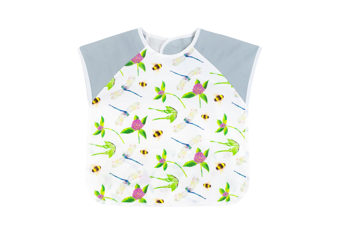 Load image into Gallery viewer, Short Sleeve Toddler Craft Smock (Bamboo) - Eric Carle Garden Flight
