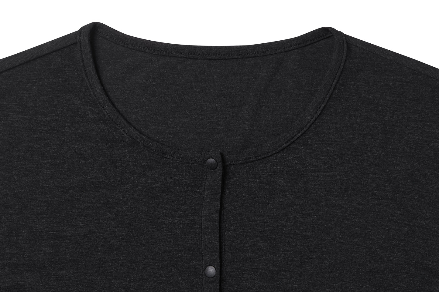 Basics Men's Henley Shirt (Bamboo Tanboocel) - Black