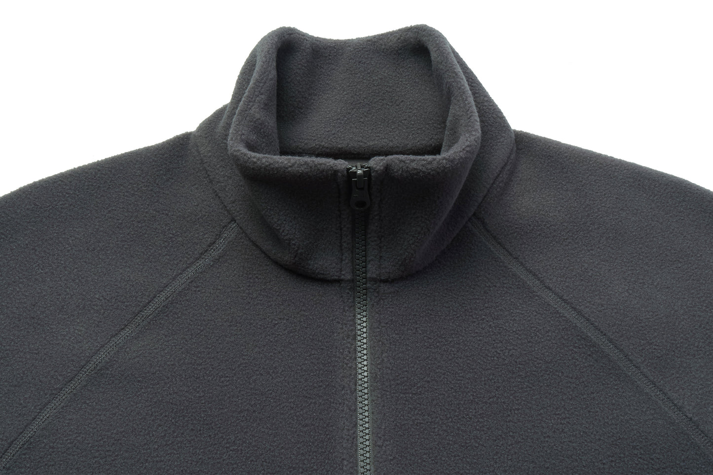 Basics Unisex Half Zip Fleece Top - Dark Charcoal