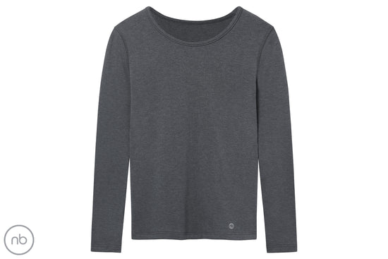 Load image into Gallery viewer, Basics Women&amp;#39;s Winter Long Sleeve Top (Bamboo Tanboocel) - Charcoal
