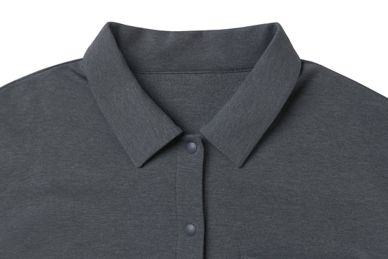 Load image into Gallery viewer, Basics Men&amp;#39;s Button Up Shirt (Bamboo Tanboocel) - Charcoal
