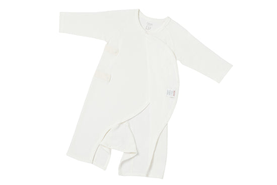 Basics Long Sleeve Kimono Romper (Organic Cotton, 2 Pack) - Off White