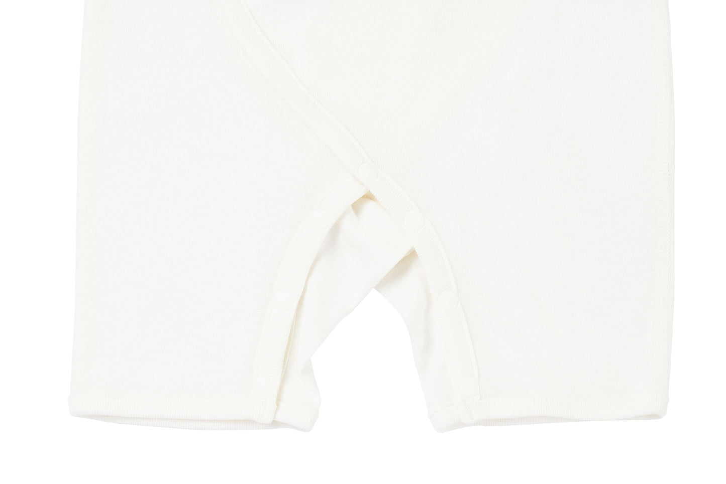 Basics Short Sleeve Kimono Romper (Organic Cotton, 2 Pack) - Off White