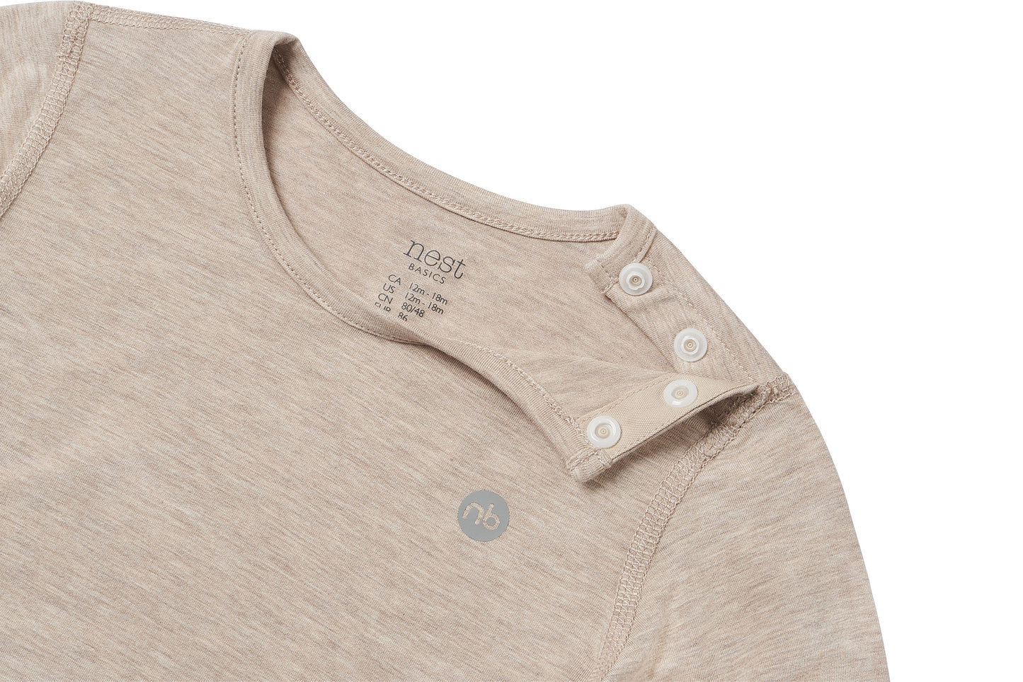 Basics Long Sleeve T-Shirt (Bamboo) - Warm Taupe
