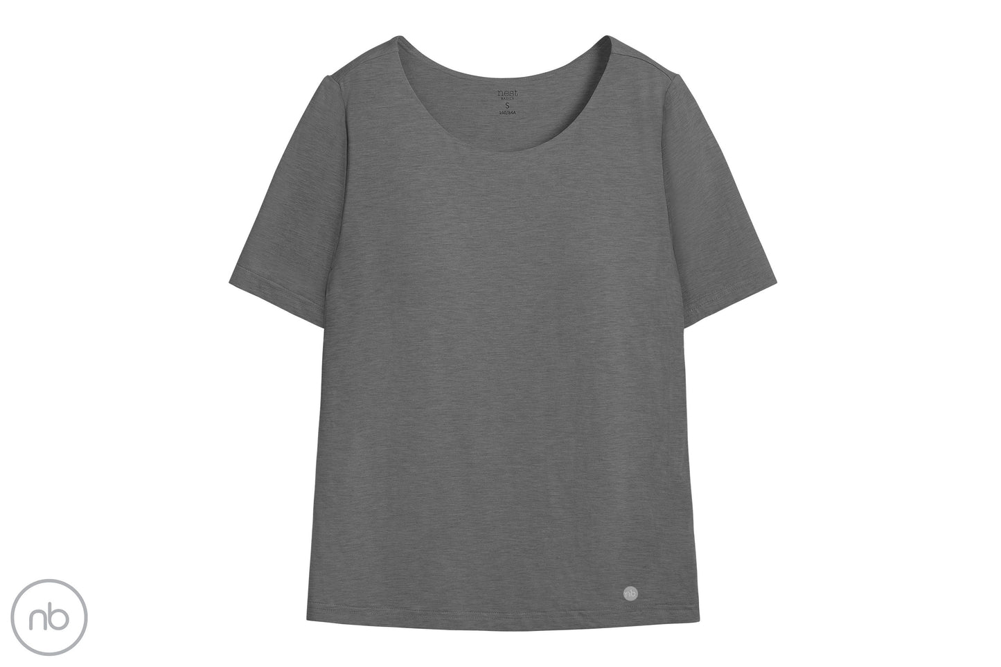 Basics Women's Bra T-Shirt (Bamboo) - Charcoal
