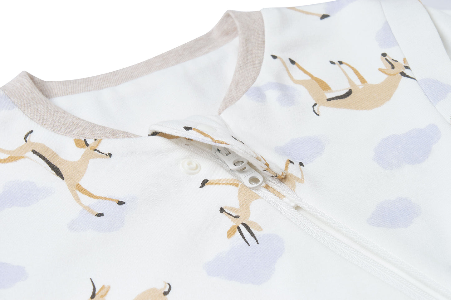 Load image into Gallery viewer, Removable Sleeve Sleep Bag 1.0 TOG (Organic Cotton) - Gazelle Sky
