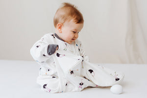 
            
                Load image into Gallery viewer, Removable Sleeve Sleep Bag 1.0 TOG (Organic Cotton) - Let&amp;#39;s Roll!
            
        