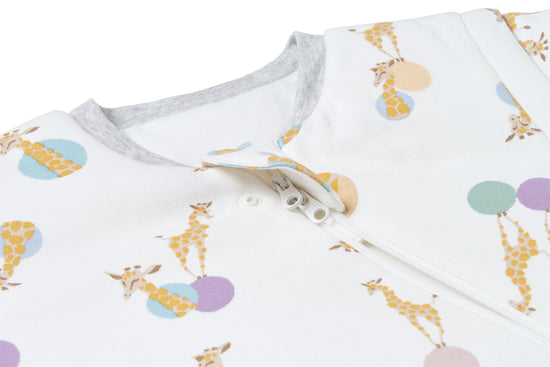 Removable Sleeve Sleep Bag 3.5 TOG (Organic Cotton) - Giraffe Shapes