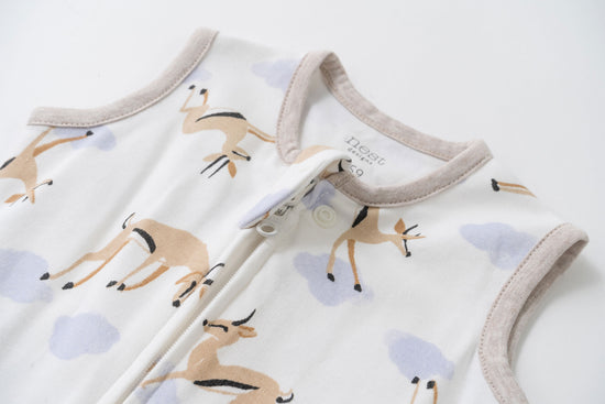 Startle Stop Sleep Bag 0.5 TOG (Organic Cotton) - Gazelle Sky