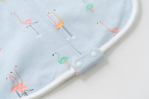 Swaddle Sleep Bag 1.0 TOG (Organic Cotton) - Fabulous Flamingoes