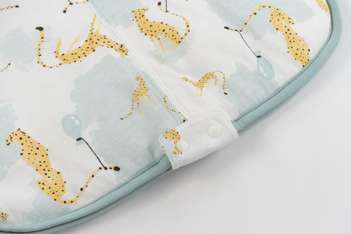 Load image into Gallery viewer, Swaddle Sleep Bag 2.5 TOG (Bamboo Jersey) - Cheetah Party
