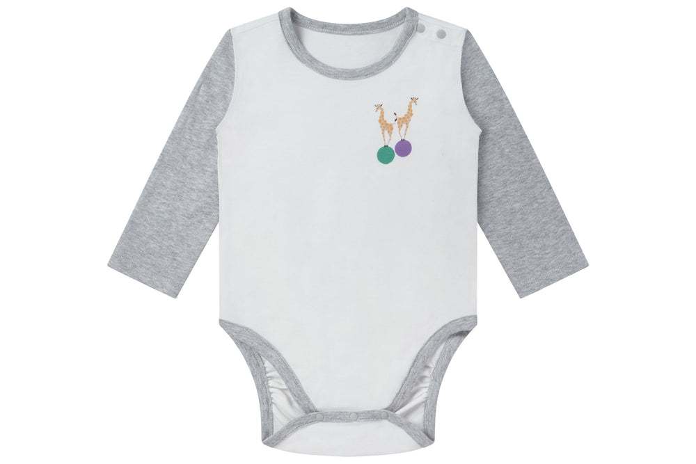 
            
                Load image into Gallery viewer, Long Sleeve Onesie (Organic Cotton ) - Giraffe Shapes
            
        