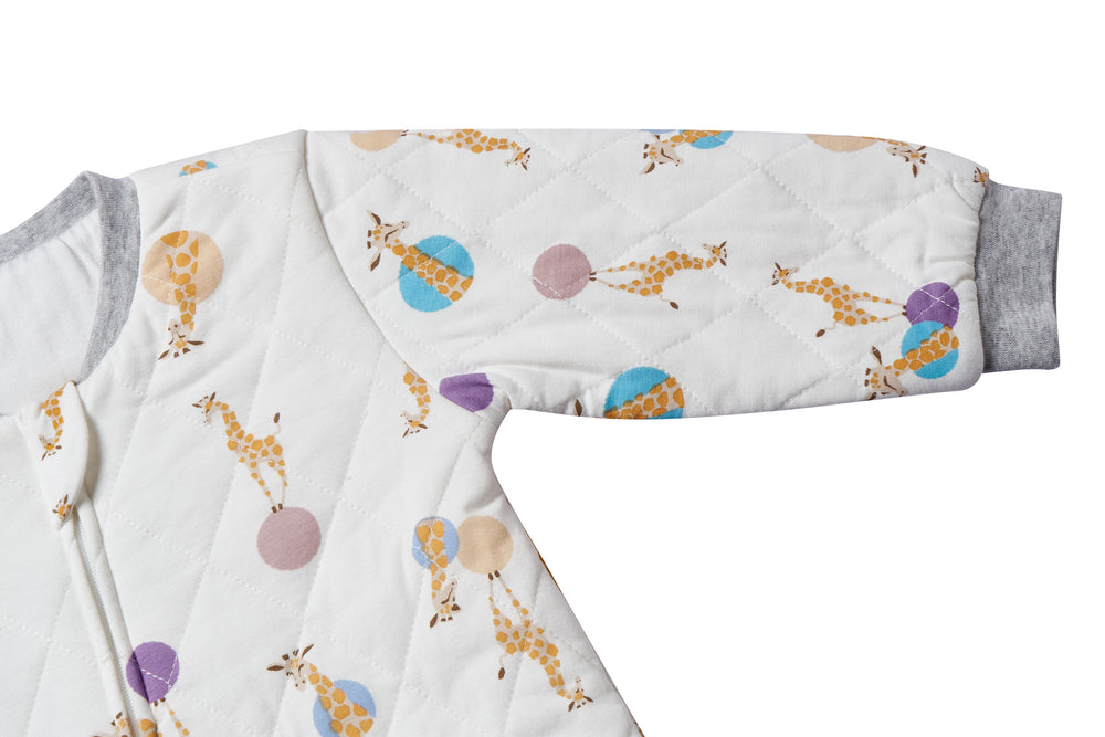 
            
                Load image into Gallery viewer, Quilted Long Sleeve Romper (Bamboo Jersey) - Giraffe Shapes
            
        
