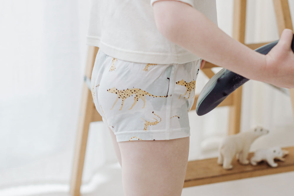 
            
                Load image into Gallery viewer, Girls Boy Short Underwear (Bamboo, 2 Pack) - Prairie Fun
            
        