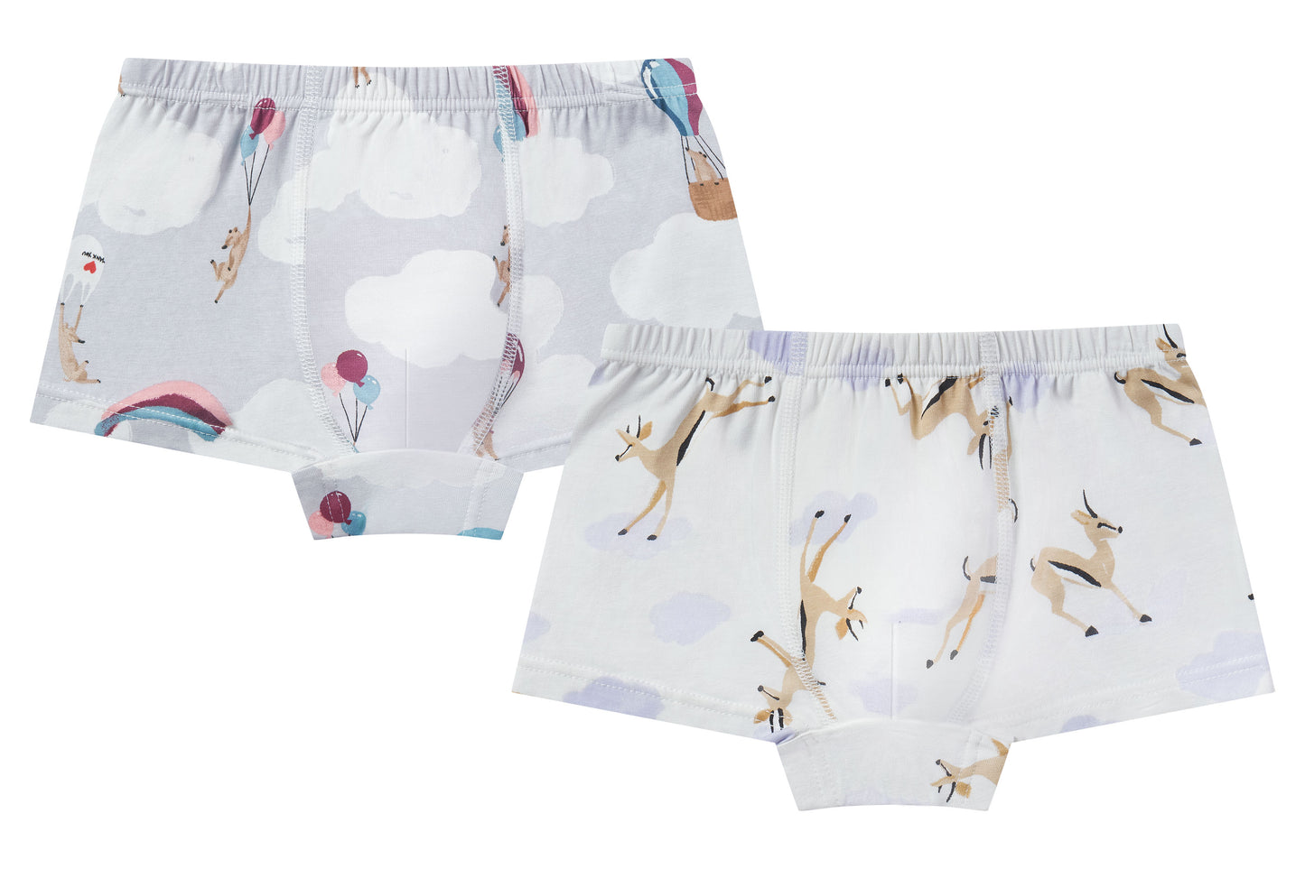 Boys Boxer Briefs Underwear (Bamboo, 2 Pack) - Sahara Sky – Nest Designs