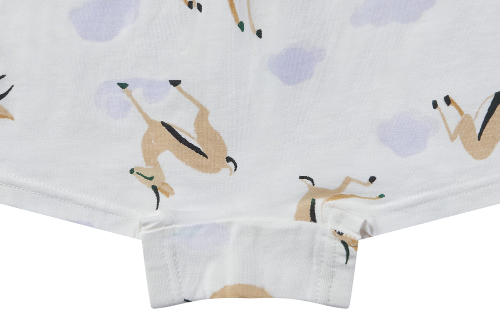 Girls Boy Short Underwear (Bamboo, 2 Pack) - Sahara Sky