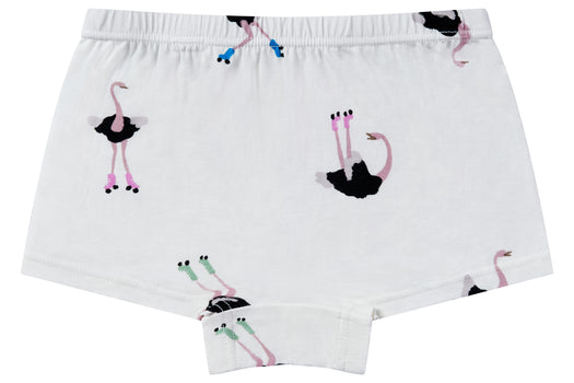 Girls Boy Short Underwear (Bamboo, 2 Pack) - Tall Birds