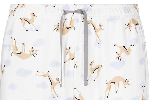 Men's Long Sleeve Pocket Tee PJ Set (Cotton) - Gazelle Sky