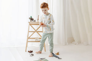 
            
                Load image into Gallery viewer, Two-Piece PJ Set (Organic Cotton) - Cheetah Party
            
        