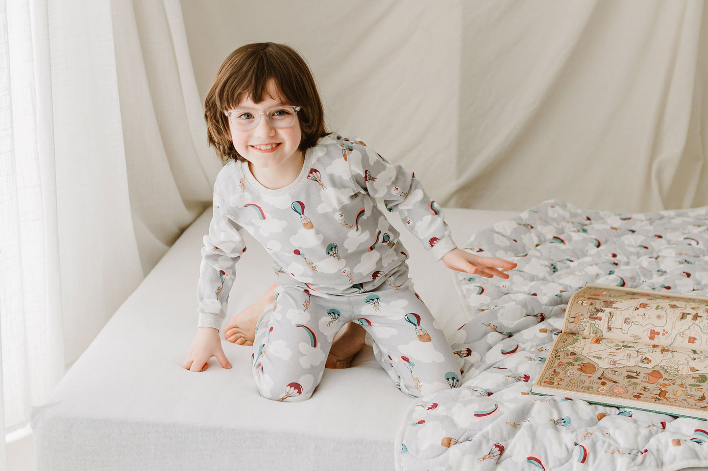Load image into Gallery viewer, Two-Piece PJ Set (Organic Cotton) - Meerkats Away!

