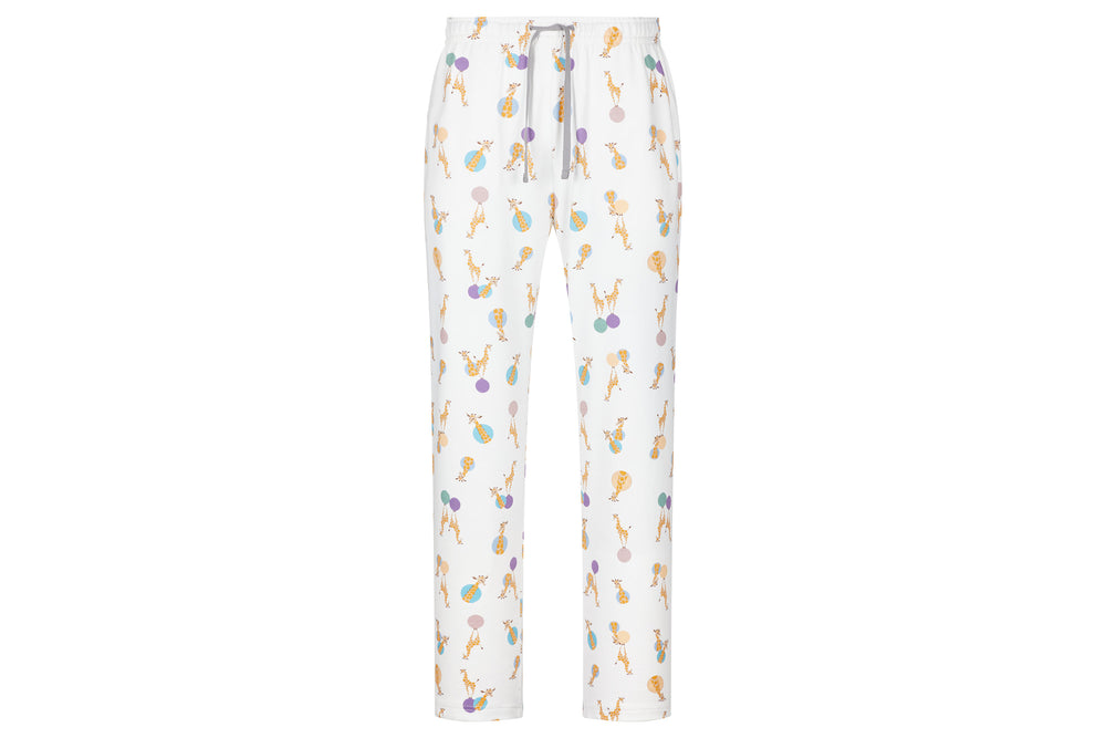 
            
                Load image into Gallery viewer, Women&amp;#39;s Long Sleeve Pocket Tee PJ Set (Cotton) - Giraffe Shapes
            
        