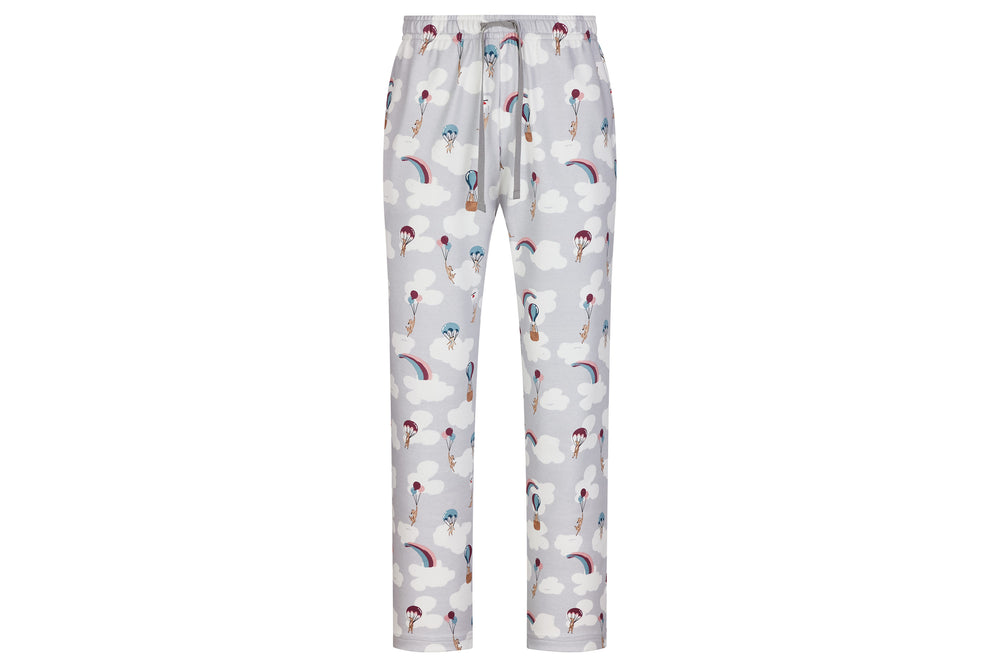 Women's Long Sleeve Pocket Tee PJ Set (Cotton) - Meerkats Away!