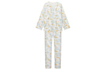 Women's Long Sleeve Nursing PJ Set (Cotton) - Cheetah Party