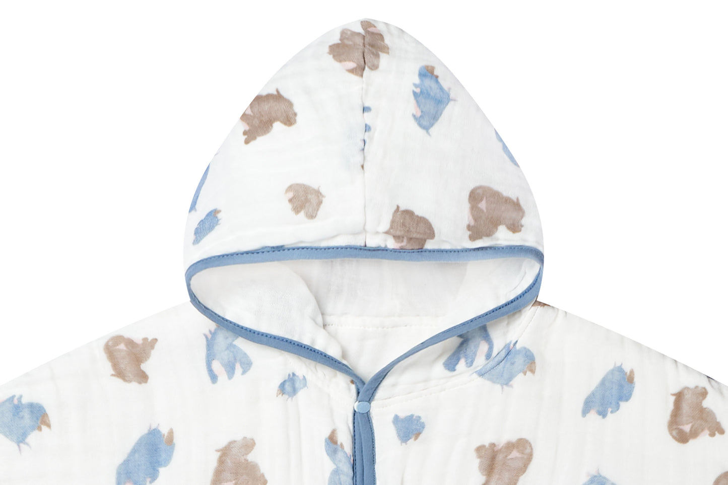 Hooded Baby Bath Cloak (Organic Cotton) - Rhino Hippo