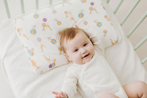 Toddler Pillow and Pillowcase (Bamboo Jersey, Medium) - Giraffe Shapes