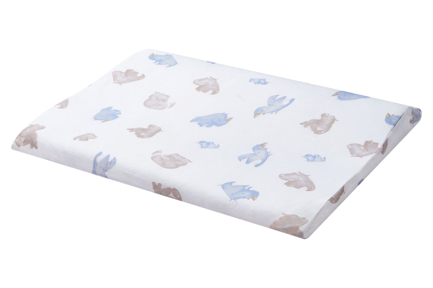 Toddler Pillow and Pillowcase (Bamboo Jersey, Small) - Rhino Hippo