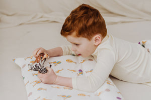 Toddler Pillowcase (Bamboo Jersey, Small) - Giraffe Shapes