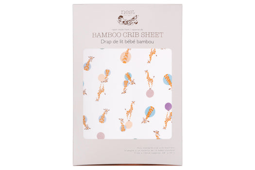 Fitted Crib Sheet (Bamboo) - Giraffe Shapes