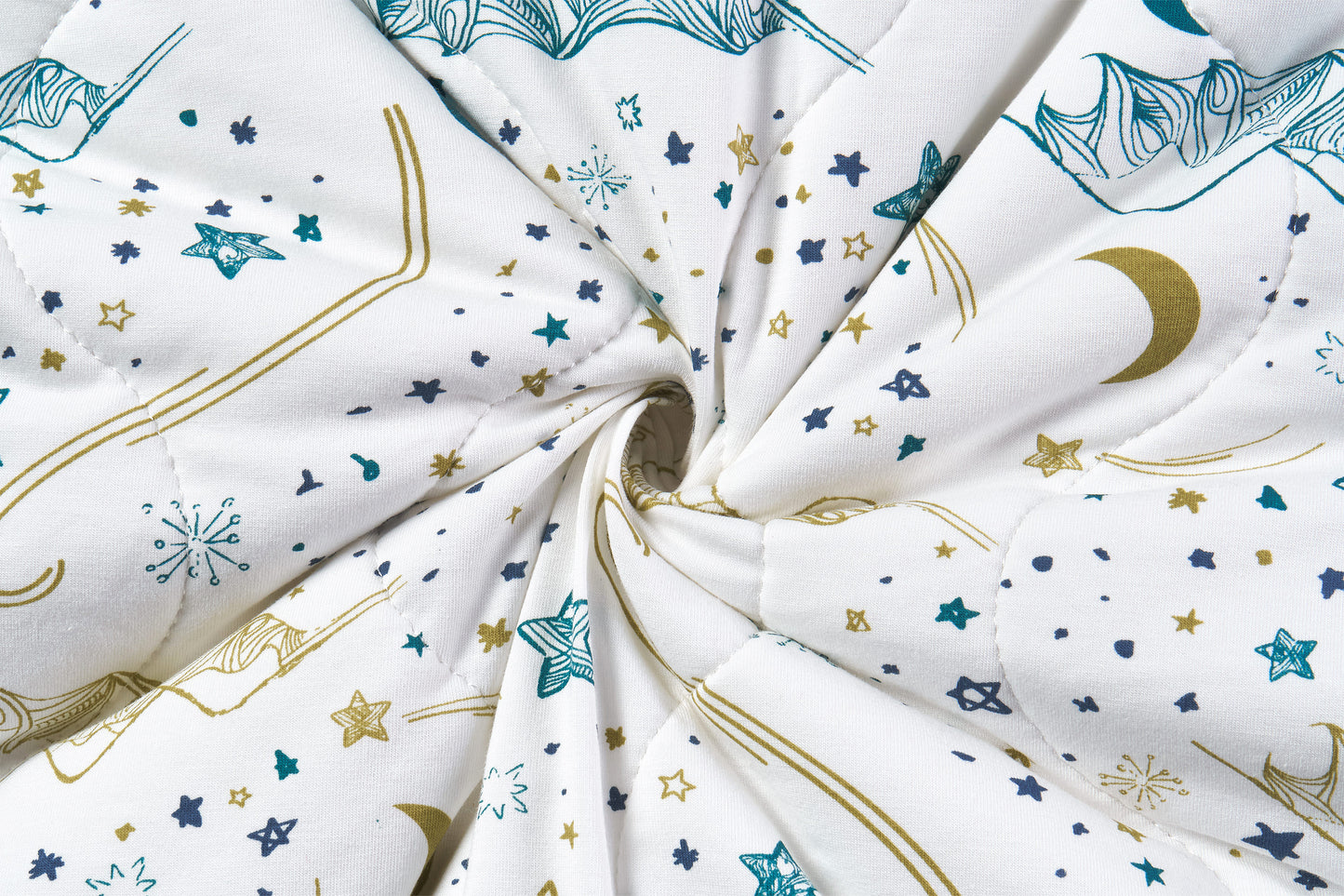 Small Quilted Winter Blanket 3.2 TOG (Bamboo Jersey) - Stars White