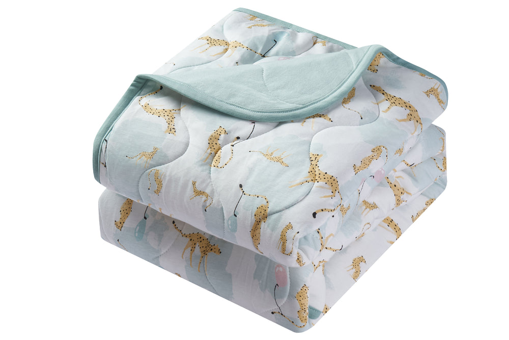 Medium Quilted Winter Blanket 3.2 TOG (Bamboo Jersey) - Cheetah Party