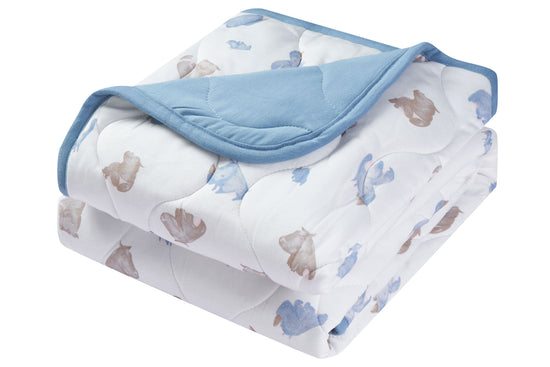 Load image into Gallery viewer, Small Quilted Winter Blanket 3.2 TOG (Bamboo Jersey) - Rhino Hippo
