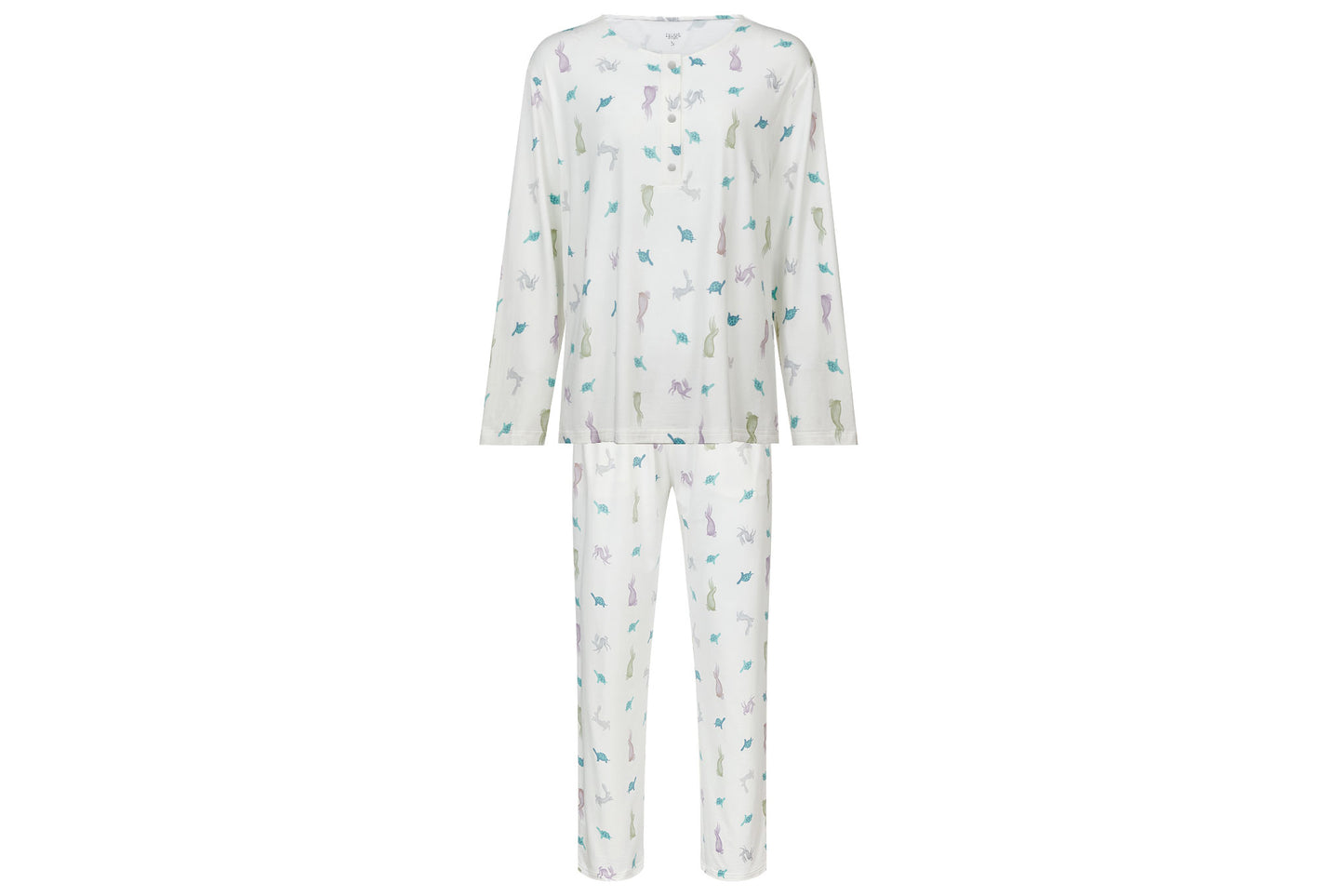 Load image into Gallery viewer, Women&amp;#39;s Long Sleeve Henley Nursing PJ Set (Bamboo Jersey) - The Tortoise &amp;amp; The Hare
