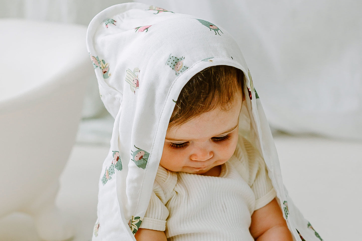 9-Layer Hooded Baby Bath Towel (Organic Cotton) - Pixie Dust