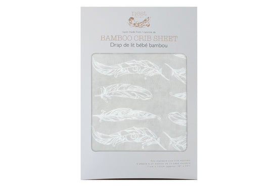 Crib Sheet (Bamboo) - Feather Grey