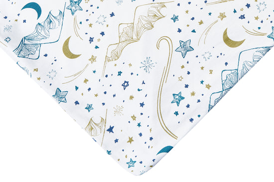 Twin Fitted Sheet (Bamboo) - Stars White