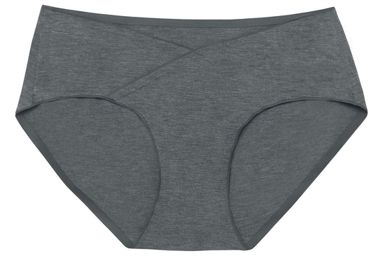Nest Bump Women's Underwear (2 Pack, Bamboo Spandex) - Warm Taupe/Charcoal