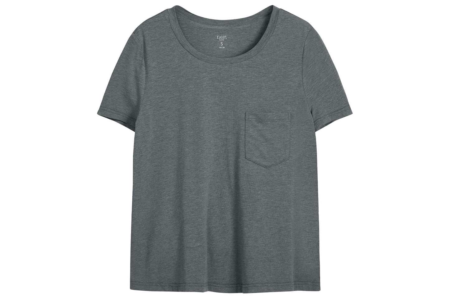 Nest Bump Women's Short Sleeve Nursing T-Shirt (Bamboo) - Charcoal