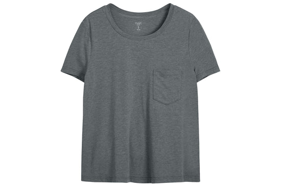 Nest Bump Women's Short Sleeve Nursing T-Shirt (Bamboo) - Charcoal